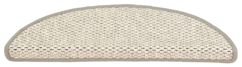 Covorase scari autoadezive aspect sisal, 15 buc., bej, 56x20cm 15, Bej, 56 x 20 cm