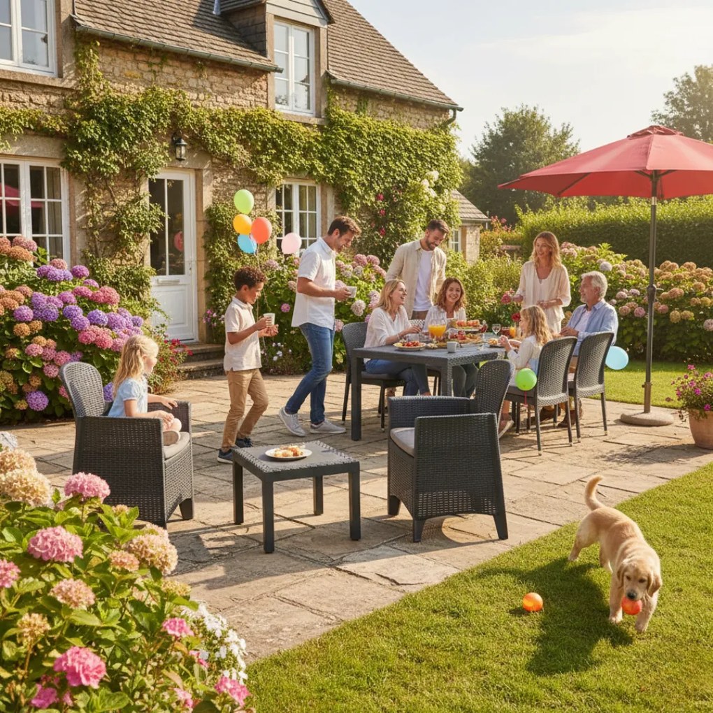 Set grădină AKITA, 3 piese, antracit I.P.A.E-Progarden