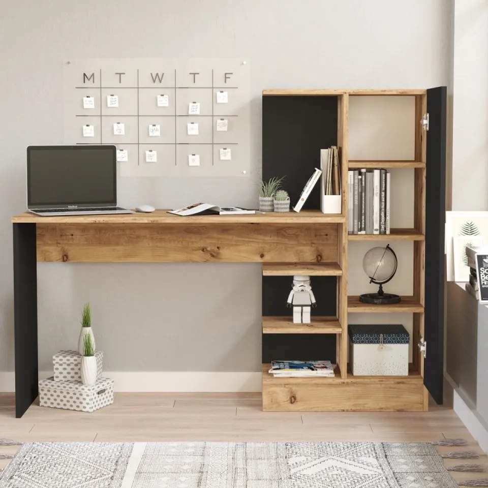 Birou CT2, Atlantic Pine / Negru