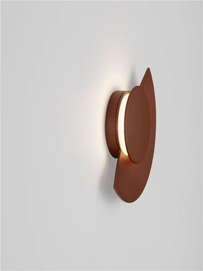 Aplica perete exterior lumina indirecta IP54 LED 3000K Gloo corten