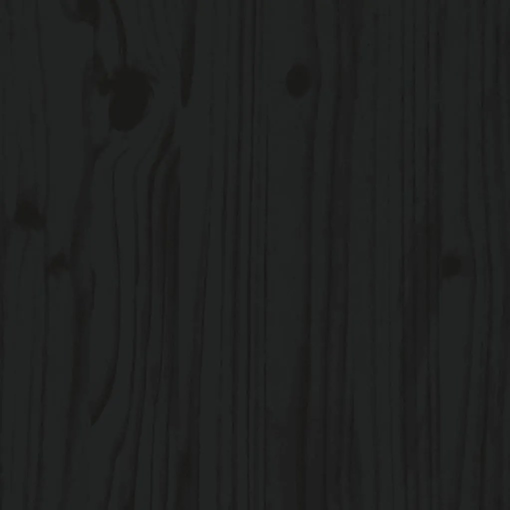Pat stivuibil, negru, 90x200 cm, lemn masiv de pin Negru, 90 x 190 cm