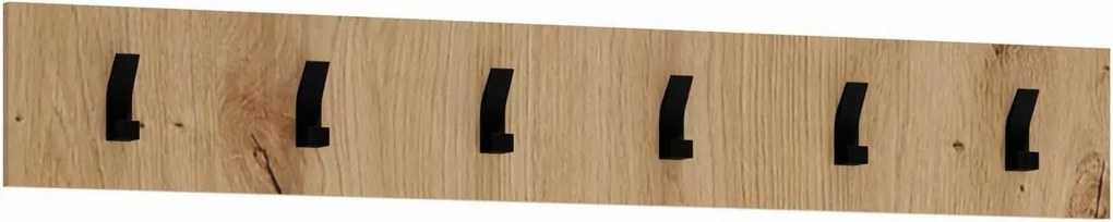 Cuier CLIF W-100, stejar artisan, PAL laminat, 100x15 cm