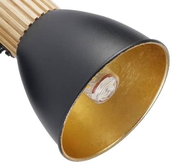Brilagi - Aplica spot de perete ODENSE 1xE14/10W/230V lemn de cauciuc/negru