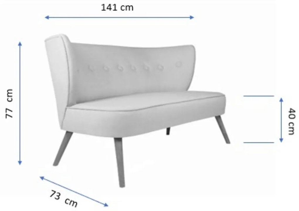 Canapea 2 locuri, Atelier del Sofa, 558ZEN1207, Galben