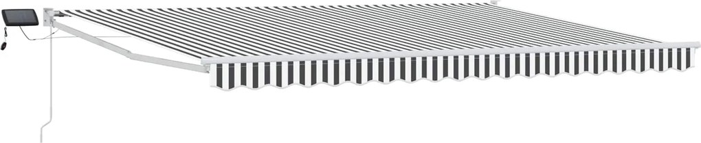 vidaXL Marchiză retractabilă manuală cu led-uri 4 × 3 m