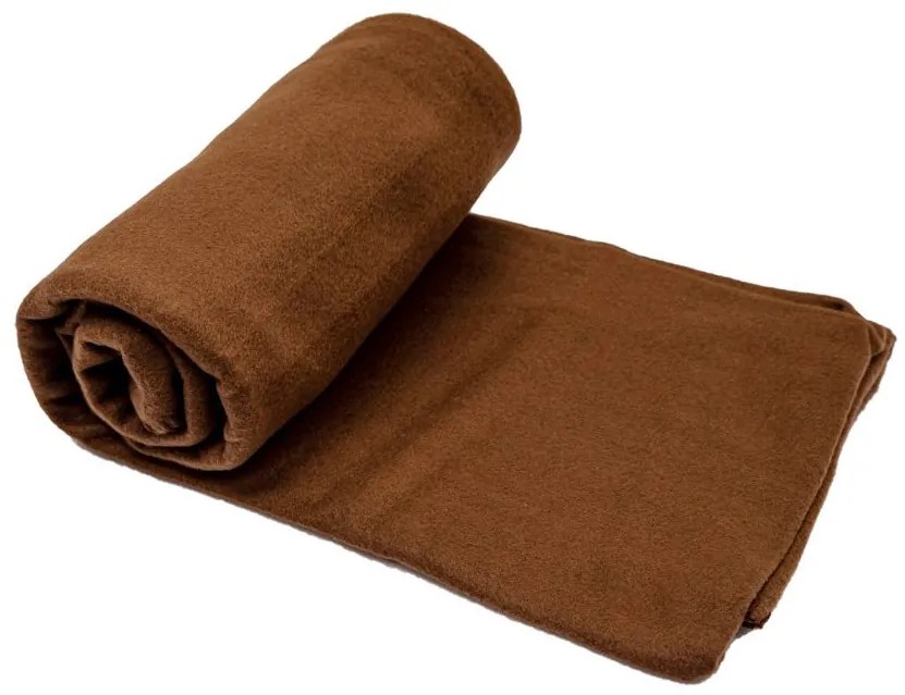 Patura fleece FALISA 200 x 220 cm maro deschis Dimensiune: 200 x 220 cm