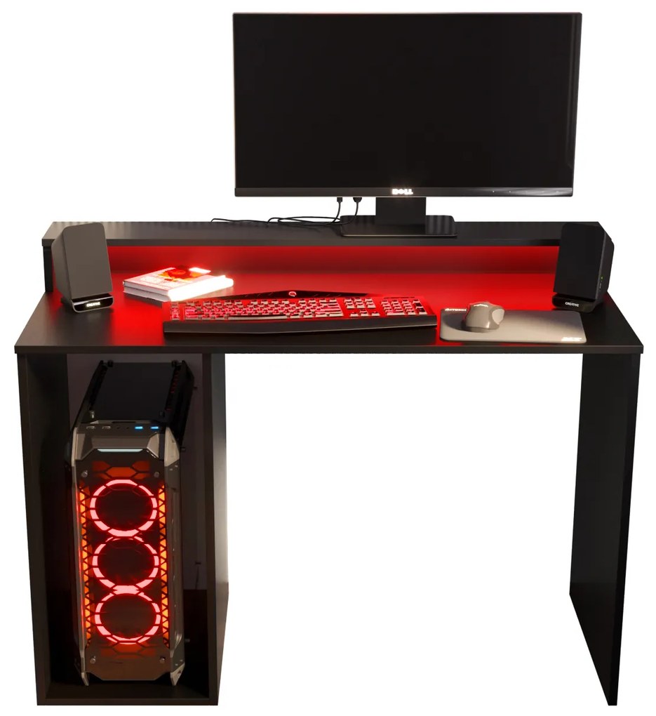 Masă PC pentru gaming Garrick 2 (negru) (cu iluminat LED RGB). 1064135