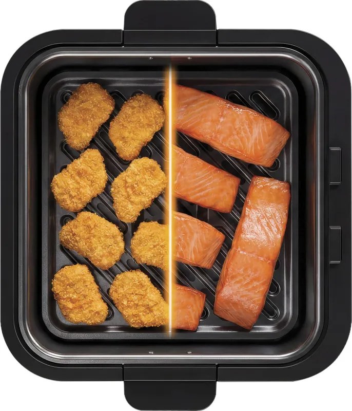 Friteuza cu aer cald Smeg Collezione AFC01BLMAU, 1450 W, 7,3 l, 40-200°C, 7 programe, Мod dublu, Цomandă tactilа, Timer, LED, negru