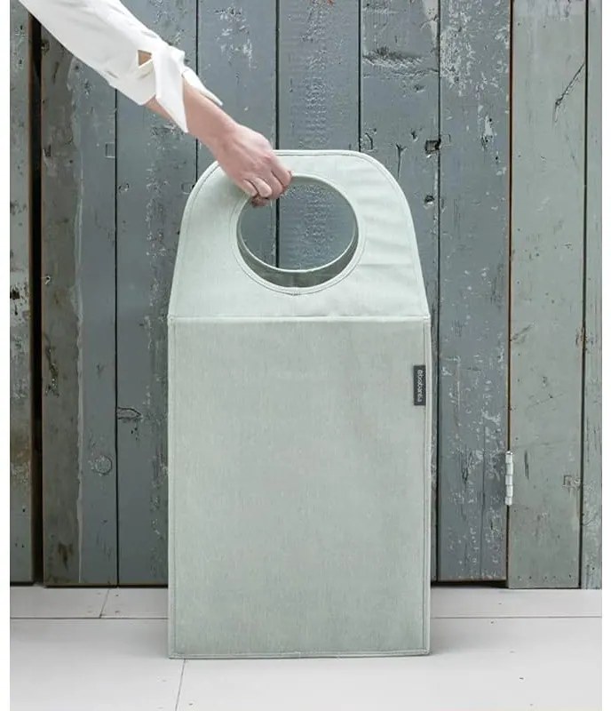 Cos de rufe Brabantia 1001095, 55 L, Fund solid si detasabil, Manere magnetice, Verde