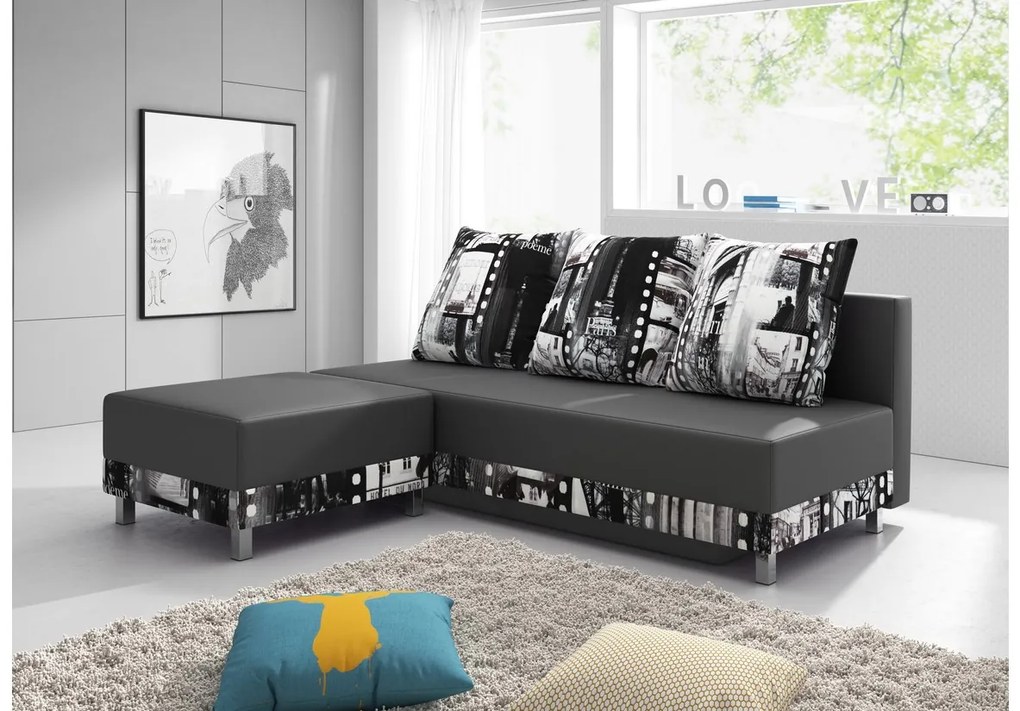 Supermobel Canapea ENZO, 195x81 + taburet, neo 14/paris 2