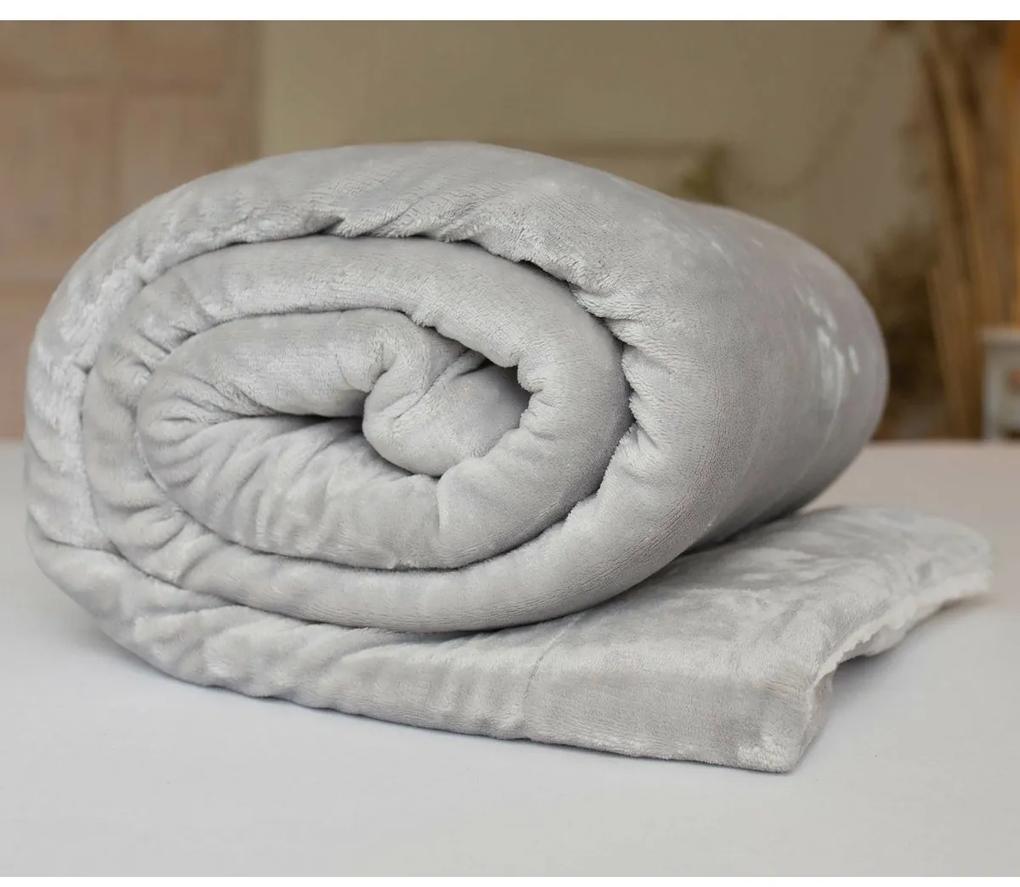 Pătură imitație dde blăniță Jerry Fabrics gri deschis, 150 x 200 cm