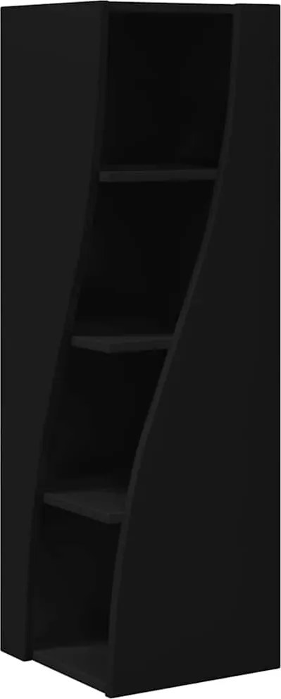 vidaXL Dulap de colț Negru 32x32x102cm Lemn compozit