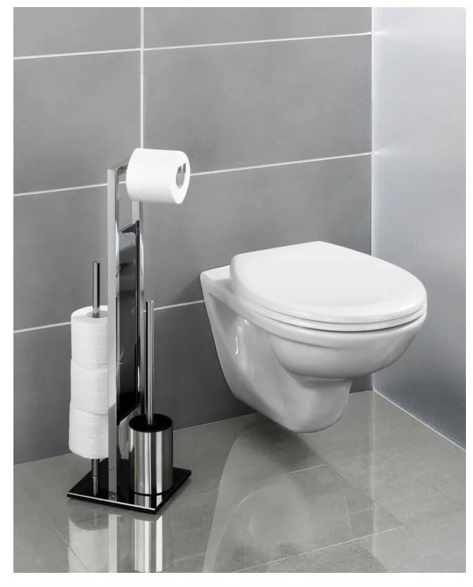 Suport pentru hârtie igienică și pentru perie de toaletă Wenko Rivalta