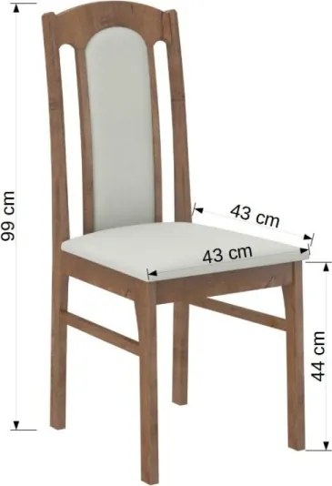 Scaun tapitat, din lemn, K1, ADRK Furniture (Culoare: Stejar Sonoma)