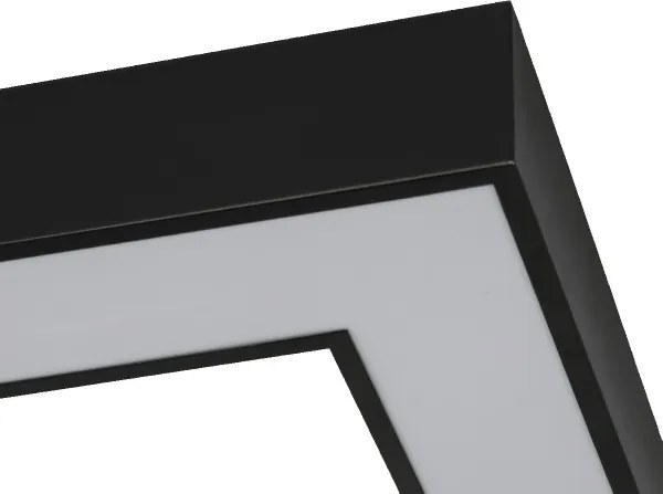 Plafonieră LED/130W/230V 3000/4000/6500K 100x100 cm neagră