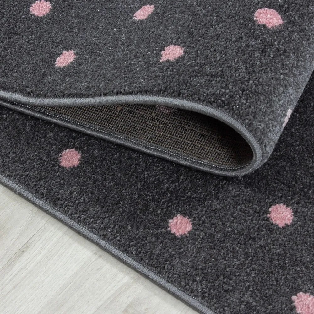 Covor pentru copii roz/gri ø 160 cm Bambi – Ayyildiz Carpets