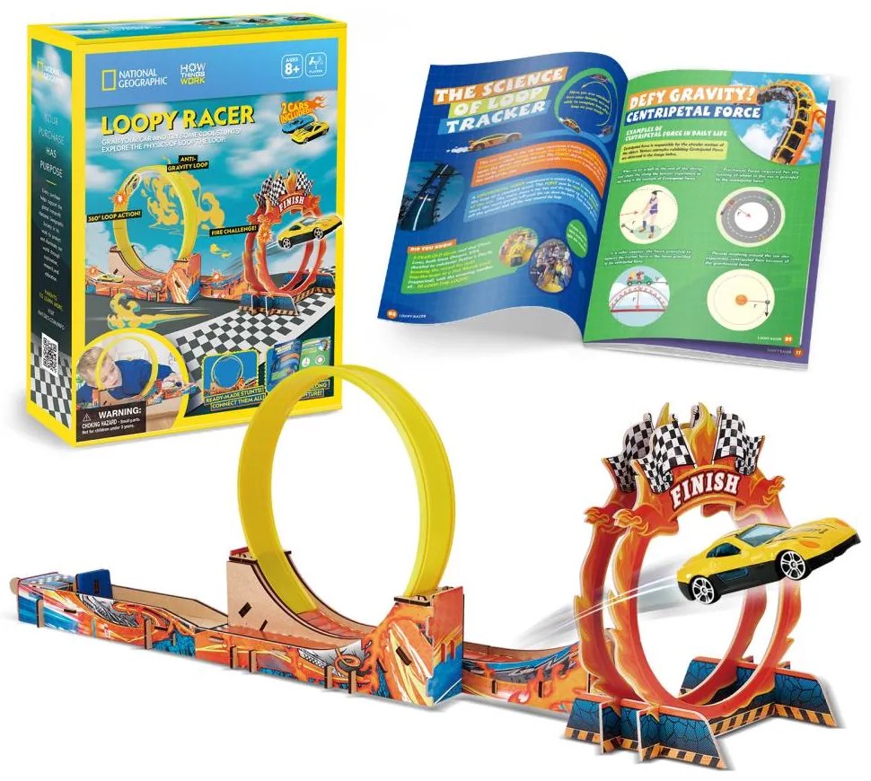 JOC EDUCATIV STEM NATIONAL GEOGRAPHIC PUZZLE 3D CURSA TRASNITA - CUBIC FUN (CUDS1130h)