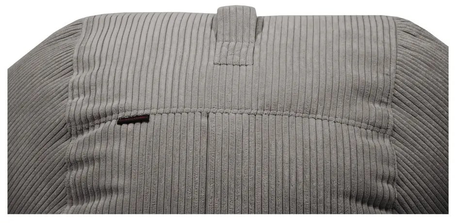 Fotoliu bean bag maro închis cu tapițerie din catifea reiată Roll 105 – SLOWDOWN