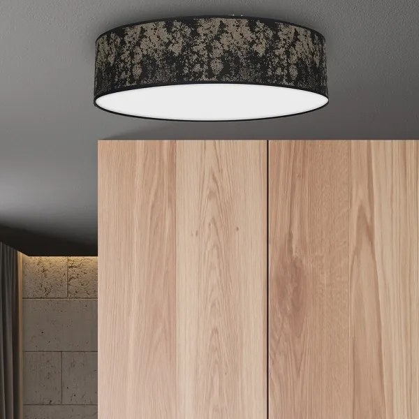 Plafonieră SATINO 3xE27/60W/230V neagră/aurie