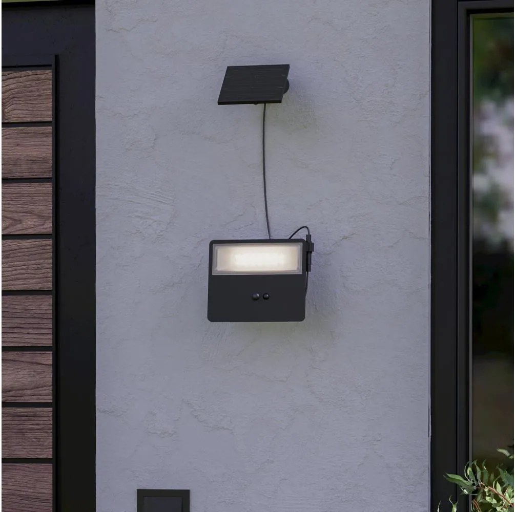 Eglo 901085-LED PANETTIERI Aplica solară LED/6,7W/3,7 1200mAh IP44 negru