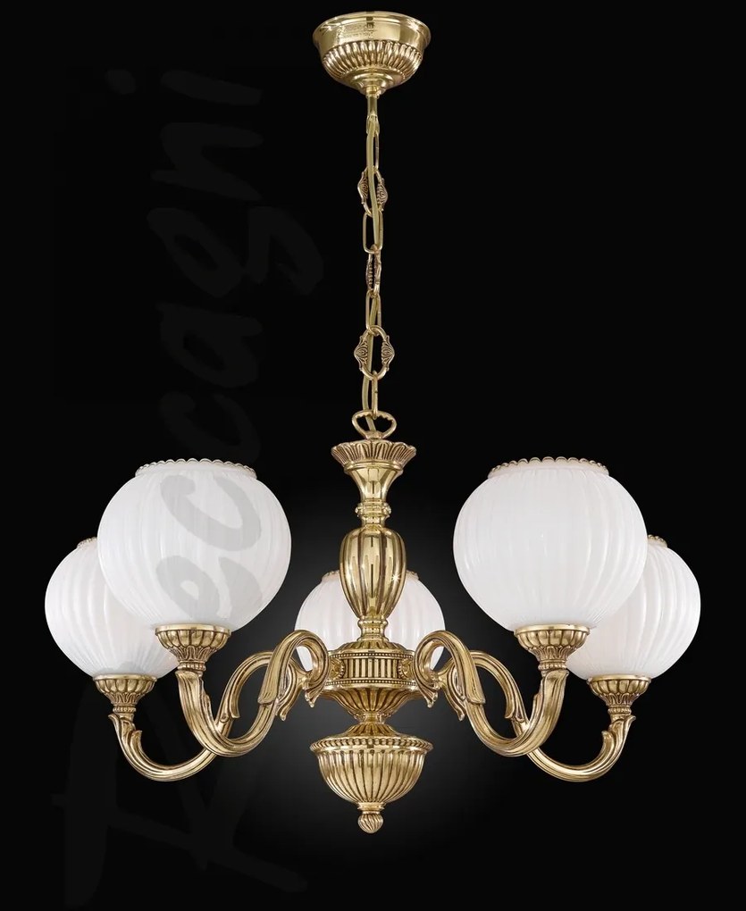 Candelabru din alama cu 5 brate design italian 9350