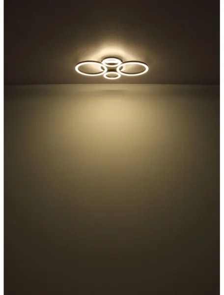 Plafonieră LED Globo 48039-40 LORETTA LED/40W/230V d. 35,5x53 cm negru