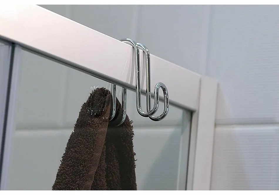AQUALINE 37030 cârlig suspendat pentru paravane deduș dublu, argintiu
