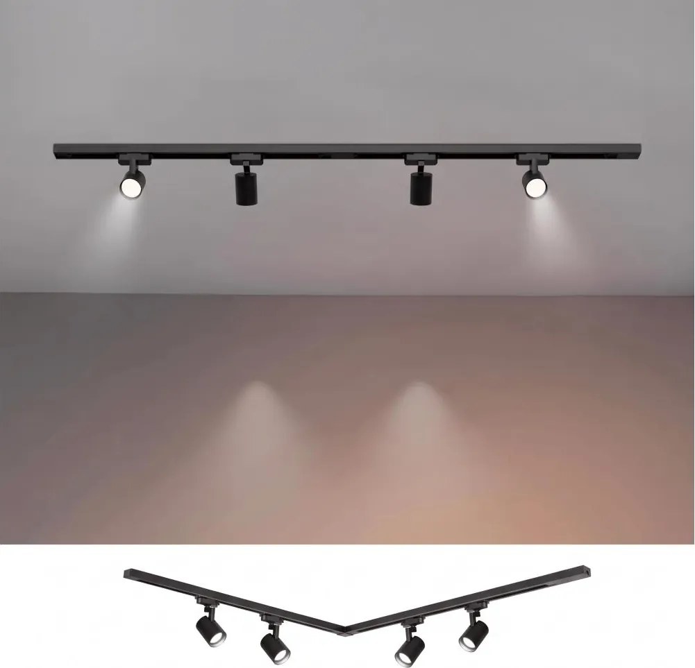 BRILAGI - Corp de iluminat tip spot pentru șină HUSKY 4xGU10/10W/230V 150 cm negru