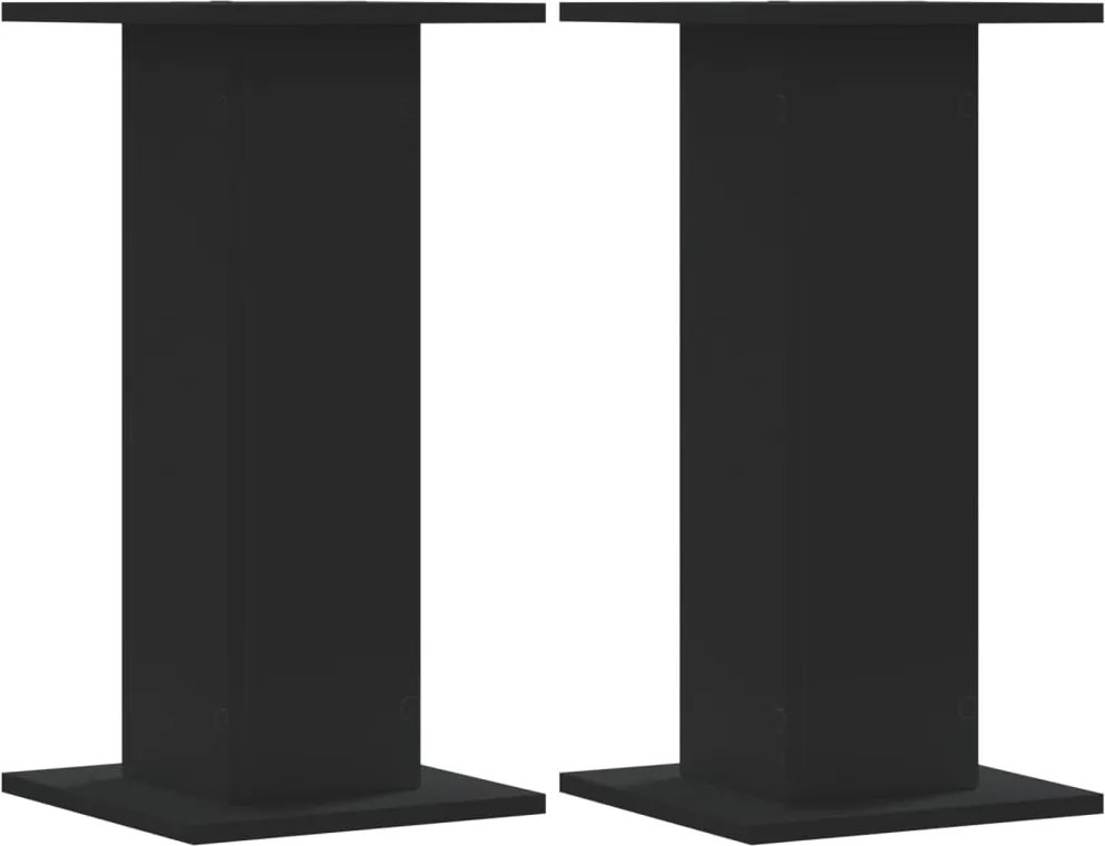 vidaXL Suporturi difuzoare, 2 buc., negru, 30x30x60 cm, lemn prelucrat