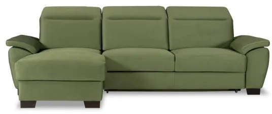 Coltar Extensibil Cu Insula Stanga Dax, 5 Locuri, Cu Lada De Depozitare, Verde, 299 Cm
