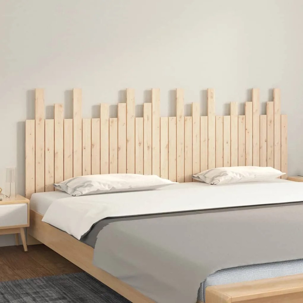 vidaXL Tăblie de pat pentru perete, 204x3x80 cm, lemn masiv de pin