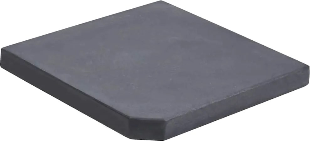 vidaXL Placă de greutate umbrelă, negru, granit, 25 kg, pătrat