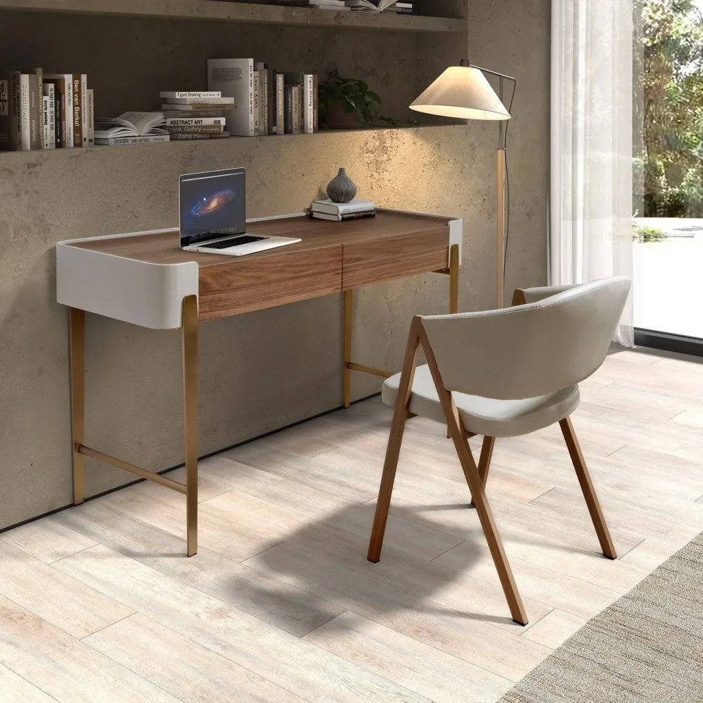 Birou deosebit design LUX Walnut-Bej
