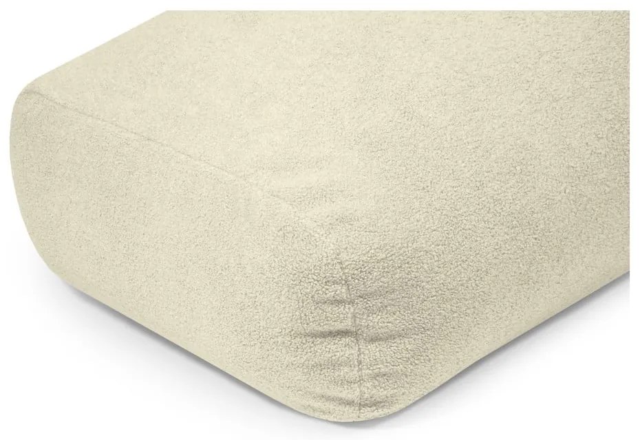 Fotoliu bean bag gri deschis cu tapițerie din țesătură bouclé Snug 130 – SLOWDOWN