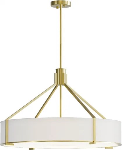 Open Design OR85662 - Lustru pe tijă DORETTO, 6xE27/15W/230V, Ø70 cm, auriu/alb