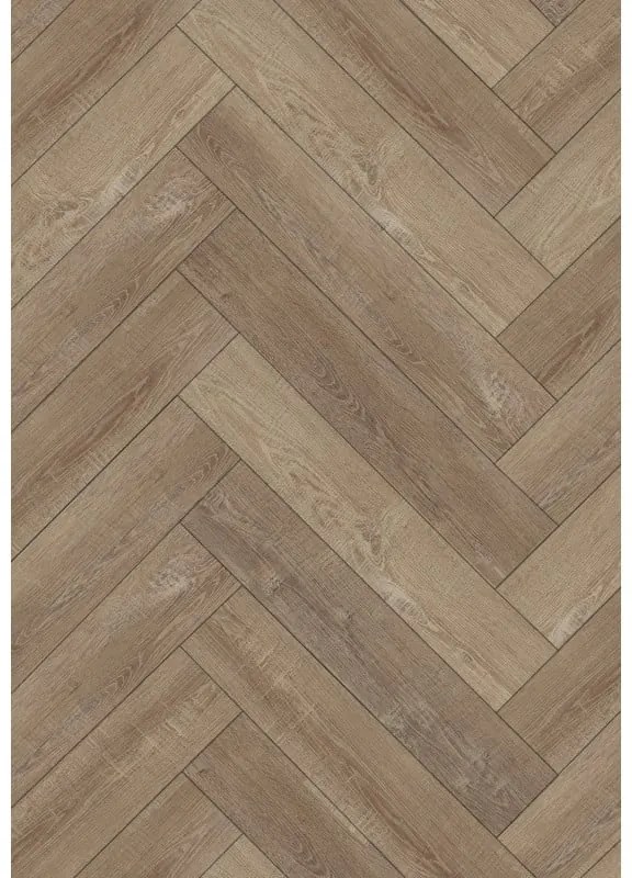 Mexen Windsor mostră de panouri din vinil Herringbone SPC 6,5 mm, substrat IPEX 1,5 mm, 4 V-Fuga, Stejar - F1167-S