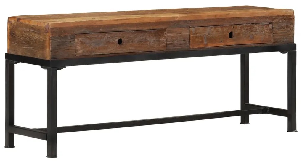 vidaXL Comodă TV, 110x30x46 cm, lemn masiv reciclat