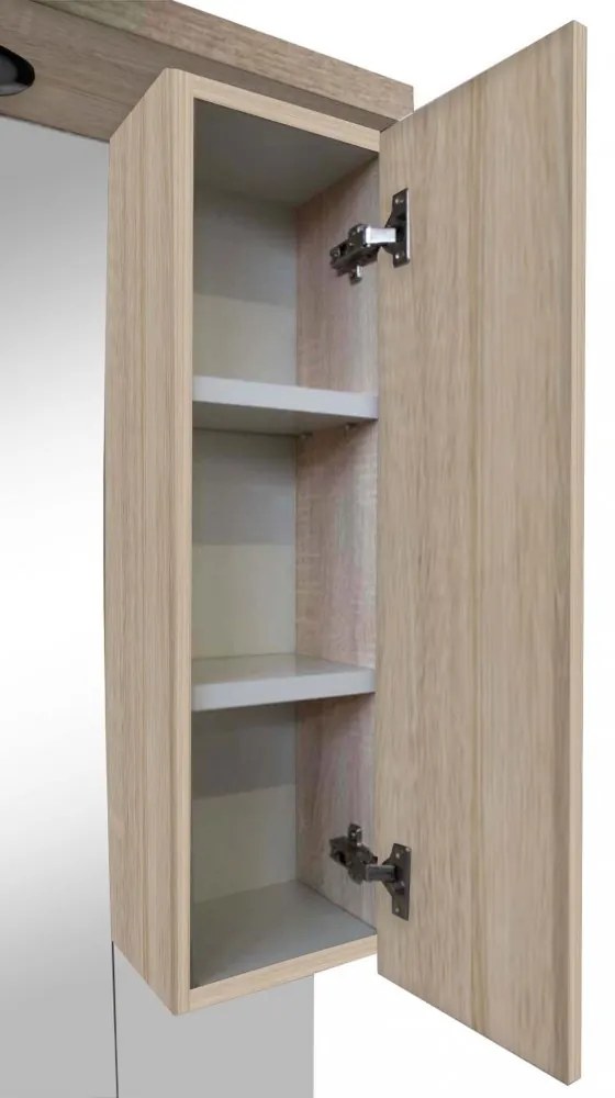 Dulap suspendat cu oglindă Nerva 85 cm, stejar Sonoma