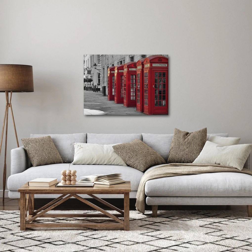 Tablou - Cutii telefonice din Londra (70x50 cm)