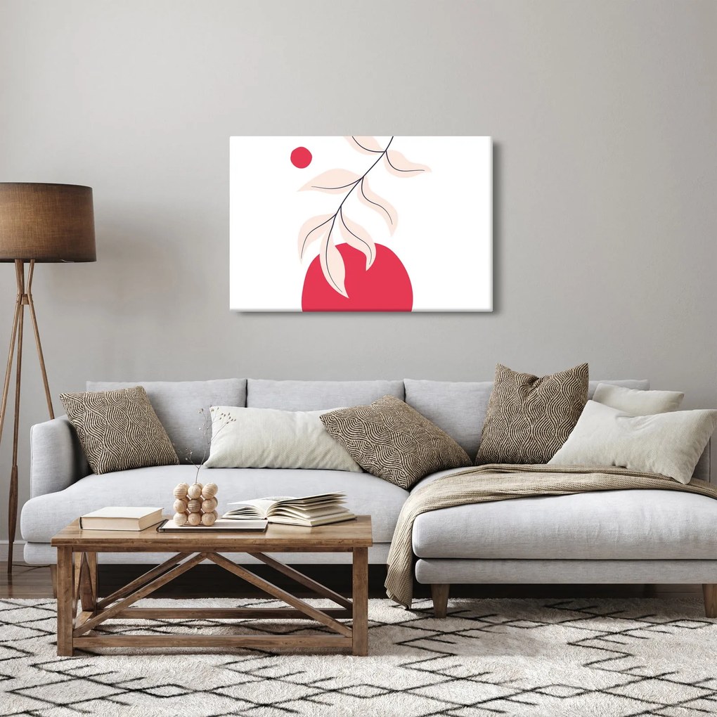 Tablou - Abstracție florală roz N⁰2 (90x60 cm)