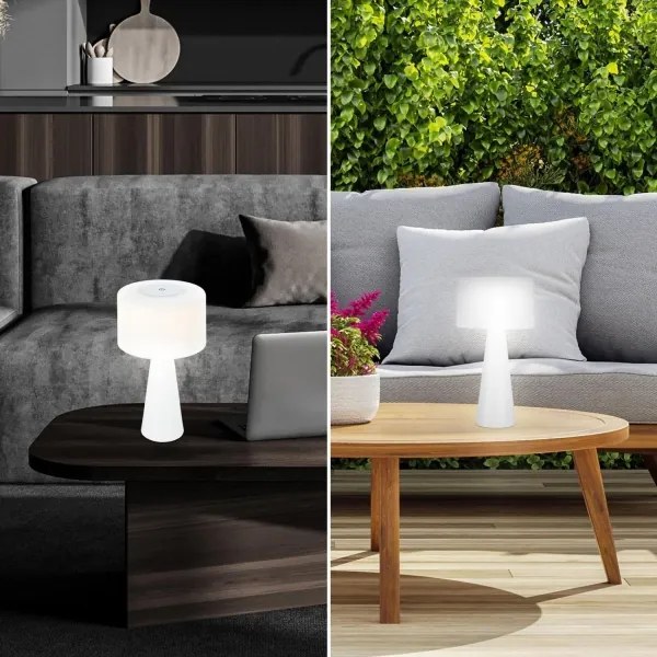 Lampă LED tactilă reîncărcabilă dimabilă de masă Briloner 7420016 LED/4W/5V IP44 3000K alb