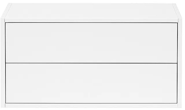 Boxie 2 sertare dulap de perete 40x80x37 cm alb