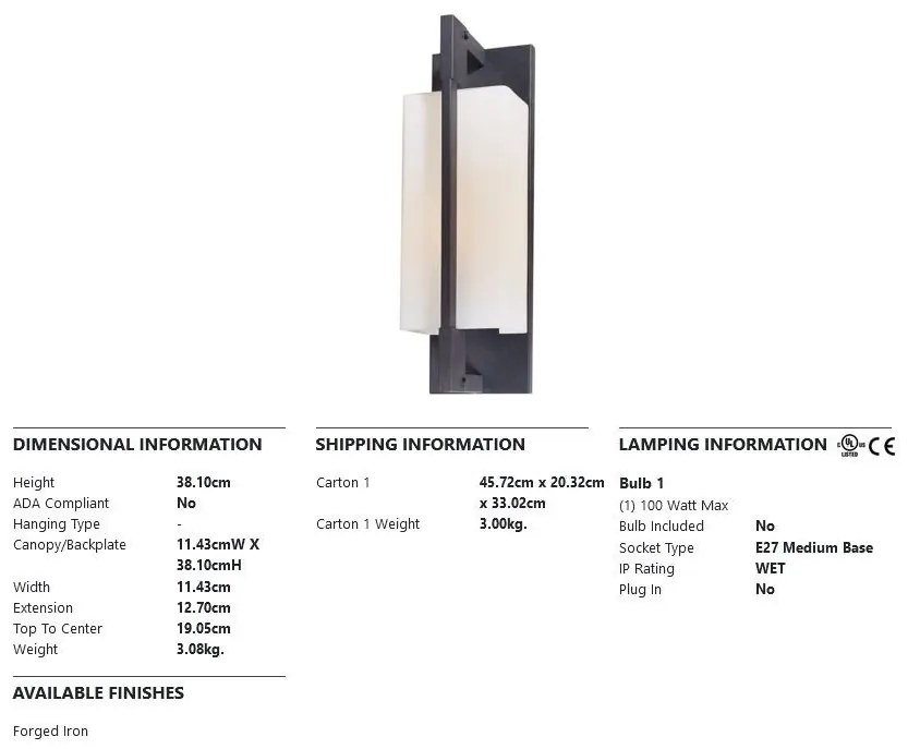 Aplica de perete exterior design clasic BLADE IP44