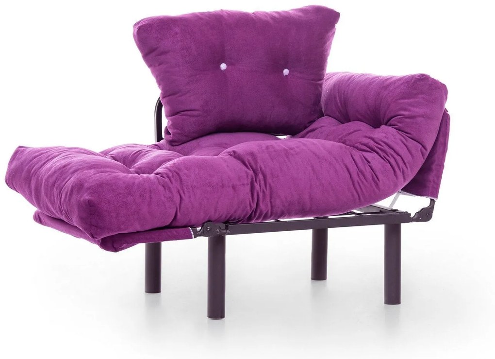 Fotoliu Extensibil Mocca, Violet, 95 x 70 x 85 cm