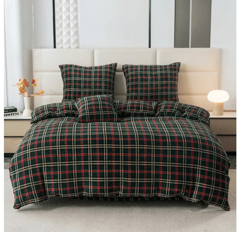 Lenjerie cocolino GLENMOORE verde Dimensiune lenjerie de pat: 70 x 90 cm | 140 x 220 cm