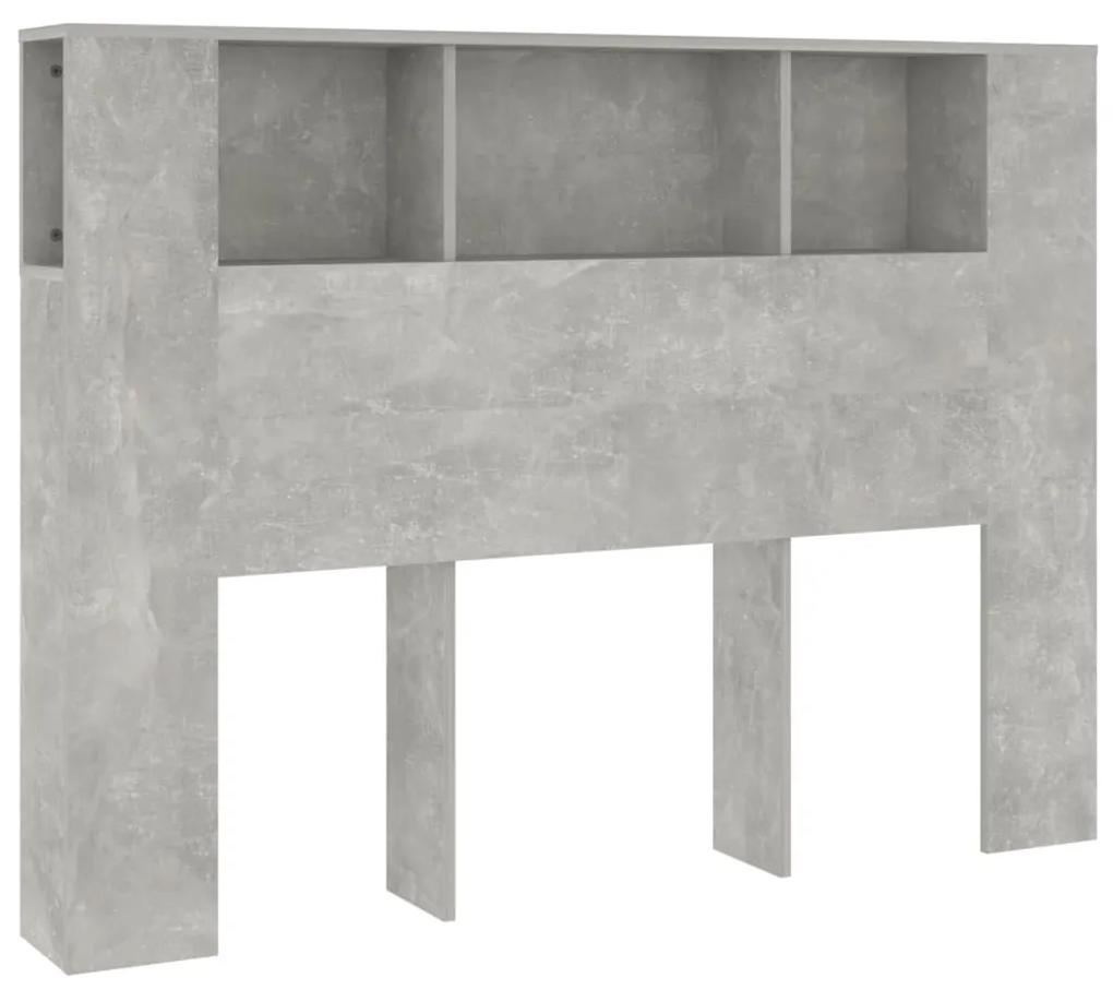 811929 vidaXL Dulap tăblie, gri beton, 140x18,5x104,5 cm