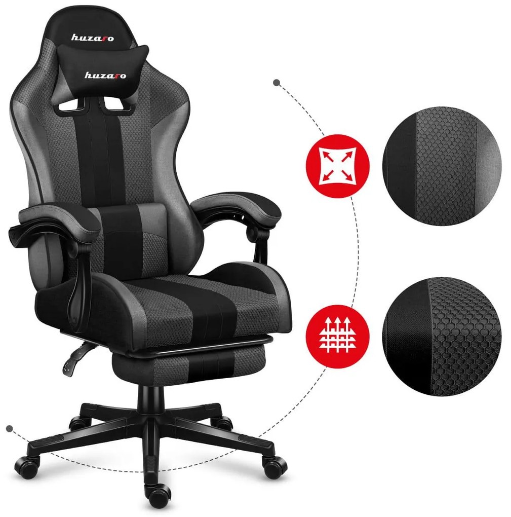 Fotoliu gaming Fusion 4.7 (negru + gri). 1087477