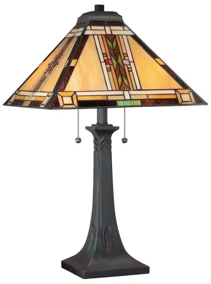 Quoizel QZ-NAVAJO-TL-VB - Lampă de masă Tiffany NAVAJO 2xE27/60W/230V