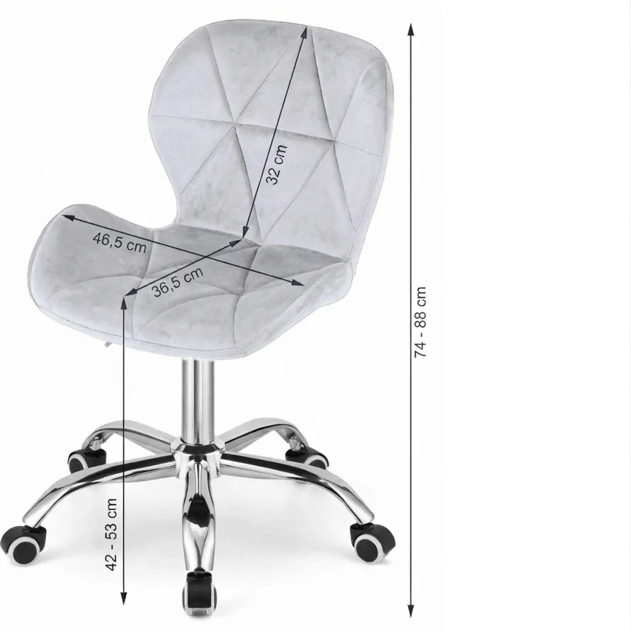 Scaun de birou mentolat AVOLA VELVET