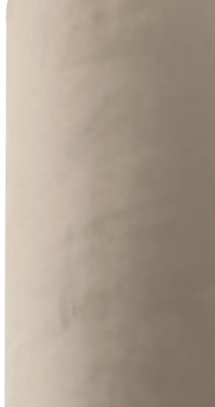 Abajur din catifea Taupe 40/40/40 cu interior auriu